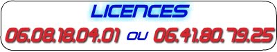 Licences 06 75 19 15 97